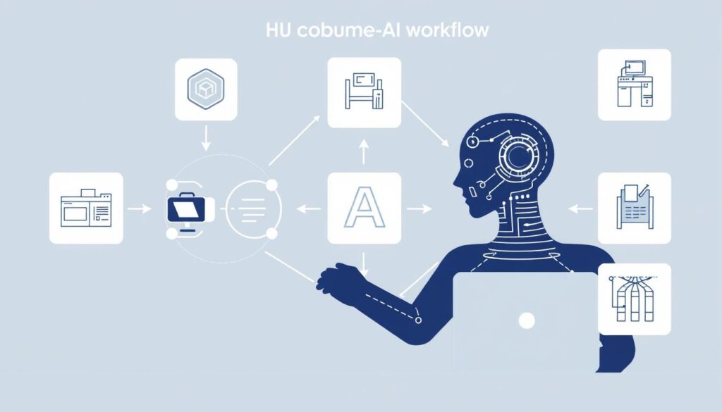 Human-AI collaboration workflow showing effective implementation of Generative AI Language Models Human-AI collaboration workflow showing effective implementation of Generative AI Language Models