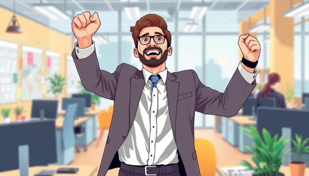 Image of a professional achieving career milestones