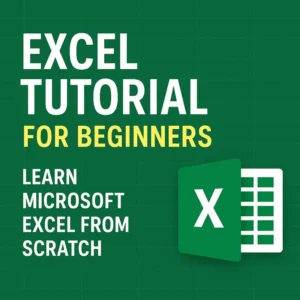 Learn Excel from scratch tutorial images for beginners