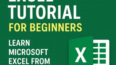 Learn Excel from scratch tutorial images for beginners