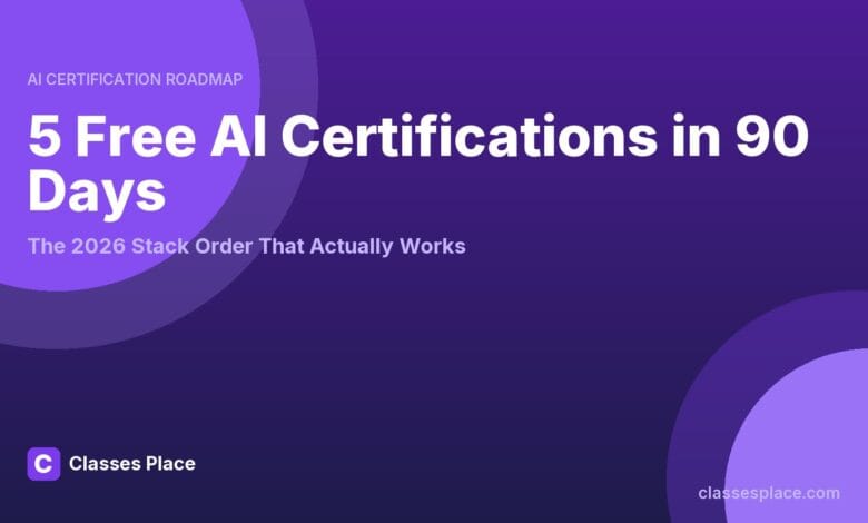 The 2026 stack order for earning 5 free AI certifications in 90 days
