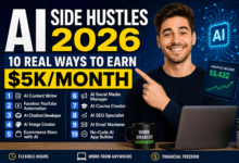 AI Side Hustles 2026- 10 Real Ways to Earn $5K-Month